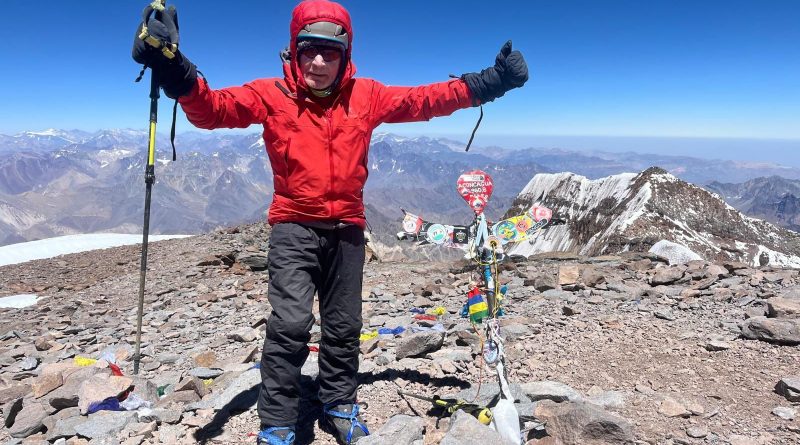 Carlos Soria, tras coronar el Aconcagua
