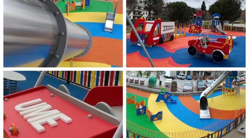 Nuevos elementos de juego en los parques infantiles de El Escorial