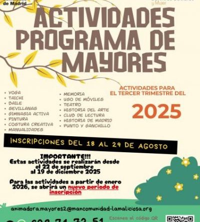 Programa actividades mayores 2025