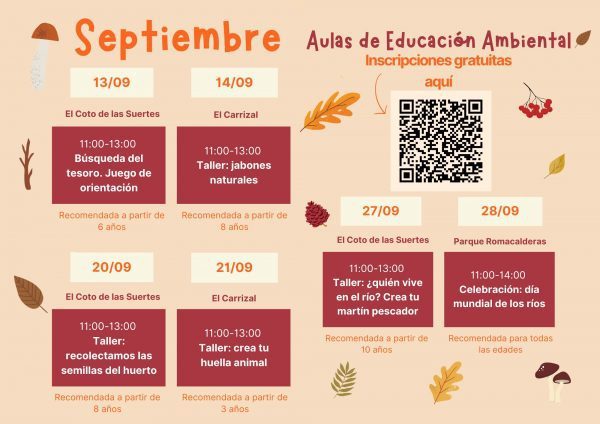 Díptico Septiembre aulas naturaleza