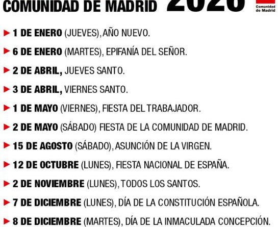 calendario laboral 2026