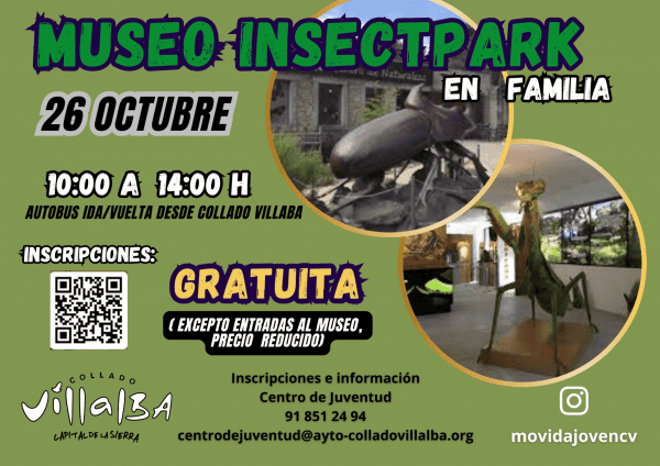 CARTEL 26 DE OCTUBRE. INSECTPARK. SAN LORENZO DEL ESCORIAL