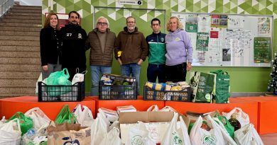 Entrega de alimentos donados