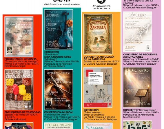 agenda cultural marzo