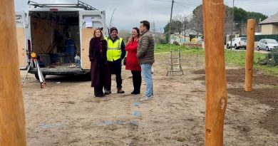 visita inicio obras parque Colonia España