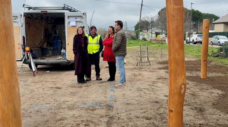 visita inicio obras parque Colonia España