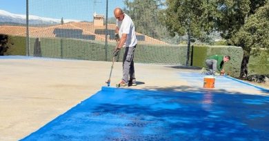 inicio trabajos pista deportiva La Navata