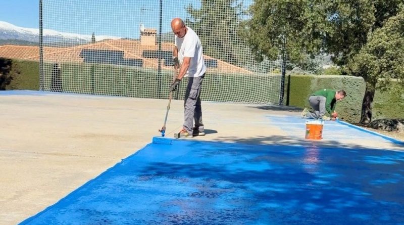 inicio trabajos pista deportiva La Navata