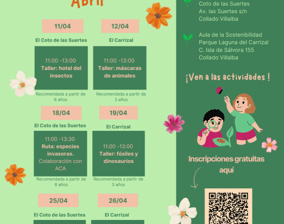 ACTIVIDADES ABRIL 2026 FIN DE SEMANA
