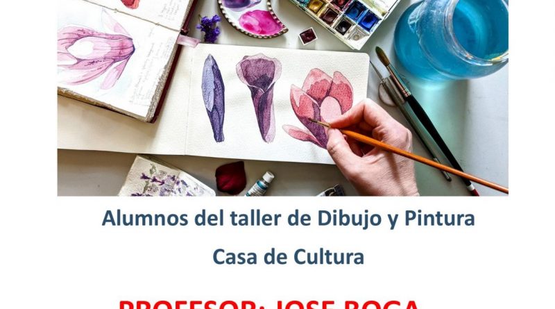 CARTEL EXPO DE dibujo y pintura CASA DE CULTURA CON NOMBRE