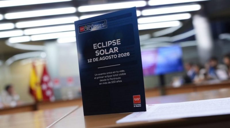 GARCÍA MARTÍN PRESENTA LAS ACTIVIDADES PROGRAMADAS POR LA
COMUNIDAD DE MADRID CON MOTIVO DEL ECLIPSE DEL 12 DE AGOSTO