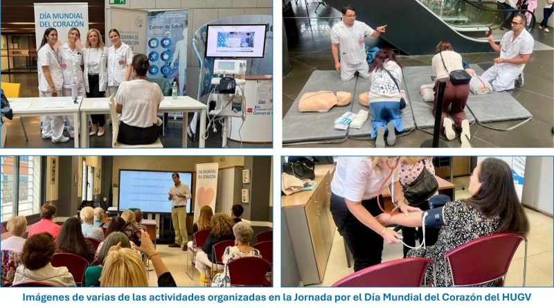 2026 10 01 Imágenes de varias de las actividades organizadas en la Jornada por el Día Mundial del Corazón del HUGV