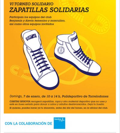 Cartel zapatillas solidarias