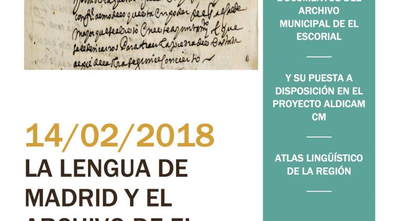 Charla La lengua de Madrid y El Archivo de El Escorial_14-02-18