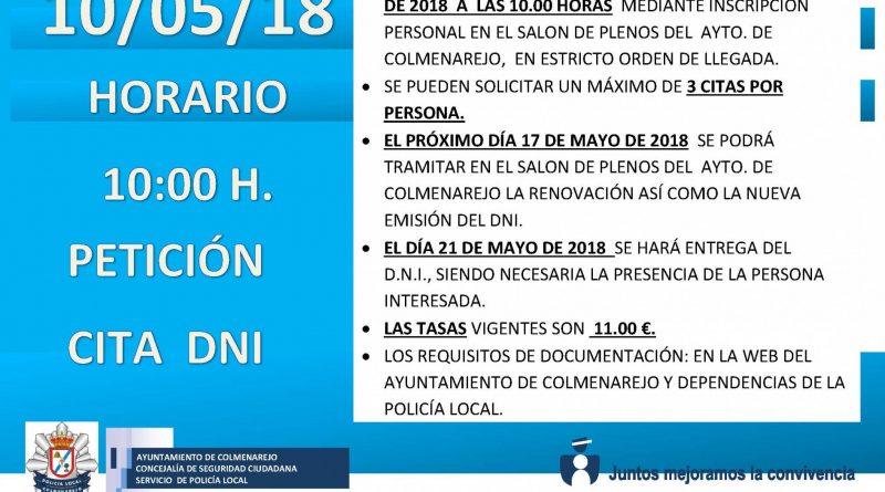 RENOVACIÓN DNI MAYO DE 2018