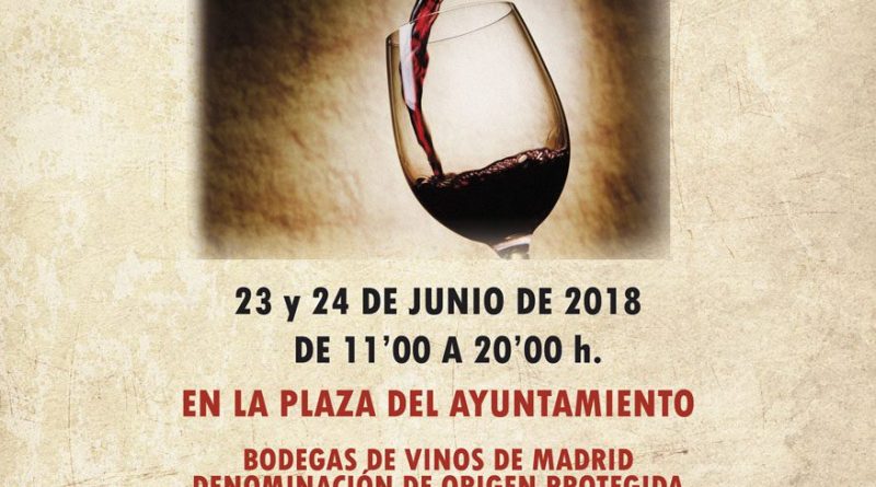 CARTEL FERIA DEL VINO DE MADRID EN BECERRIL 23-24 JUNIO