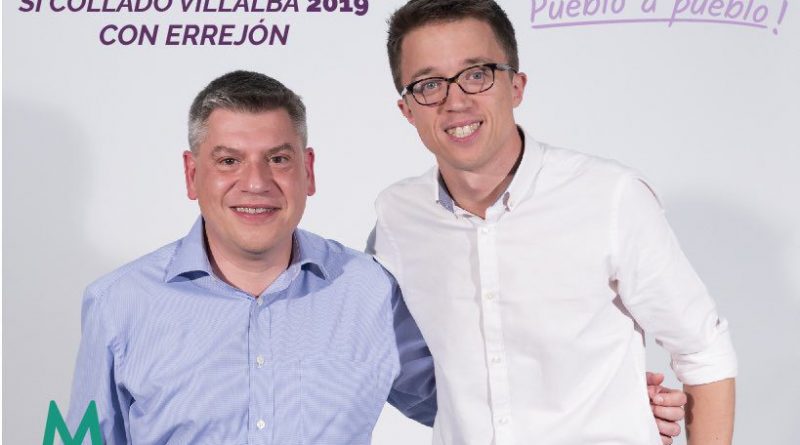 Gonzalo Díaz, con Íñigo Errejón en una imagen de su candidatura para las primarias para la Secretaría General de Podemos en Collado Villalba