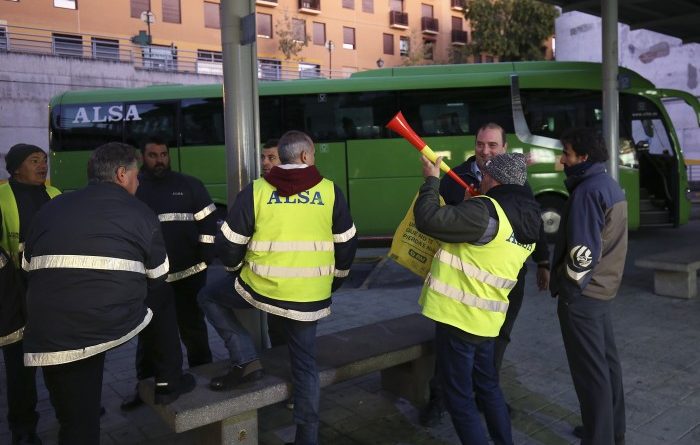 huelga autobuses san lorenzo