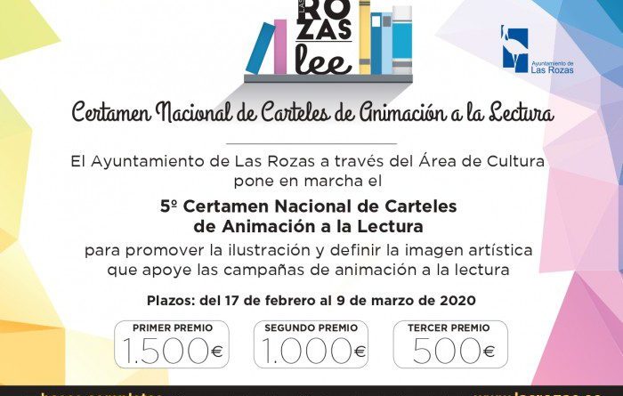 Anuncio 5º Certamen Nacional de Carteles de Animación a la Lectura Las Rozas Lee 2020