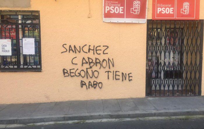 pintadas en sede psoe