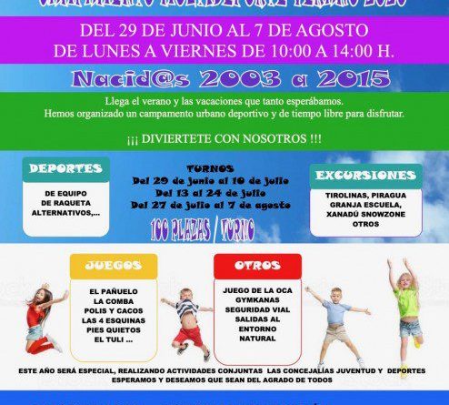 CARTEL CAMPAMENTO URBANO VERANO 2020