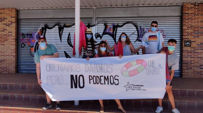 protesta juventudes socialistas piscina villalba