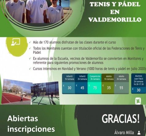 cartel clases tenis