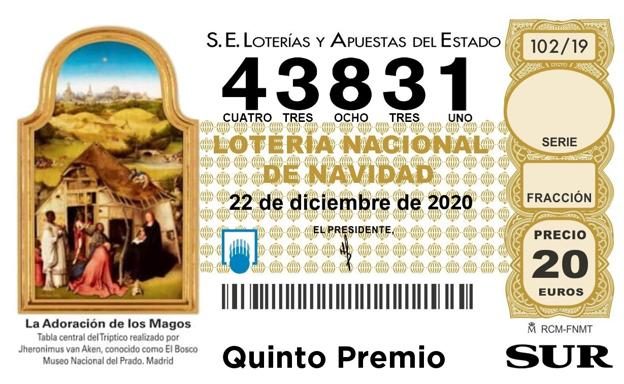43831 lotería