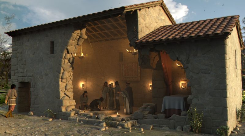 Imagen de recreación en 3 D de la ermita Visigoda de El Rebollar