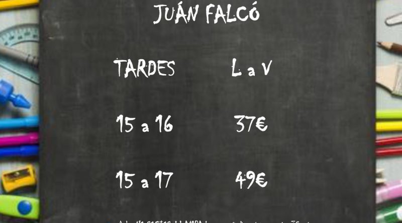 Cartel Días sin cole JUÁN FALCÓ